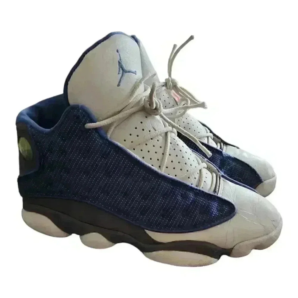 Air Jordan 13 Retro Flint Mens 7.5/W 9 Sneakers Blue/White